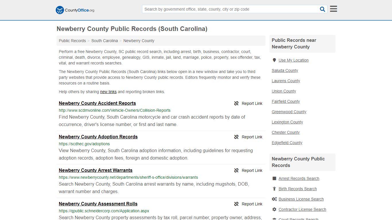 Public Records - Newberry County, SC (Business, Criminal ...