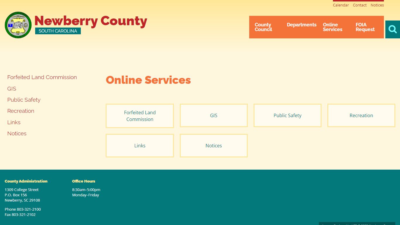 Online Services | Newberry County